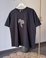 taşlı penye tişört