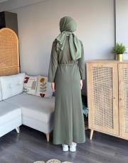 kuşaklı oysho elbise 3